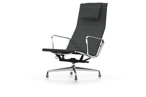 Vitra Eames fauteuil EA 124 leer zwart sale | Slijkhuis Interieur Design Winterswijk